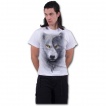 T-shirt homme blanc avec loups et attrape rve inspiration Yin et Yang