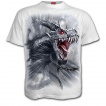 T-shirt homme blanc à dragon gris libéré de ces chaines