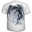 T-shirt homme blanc à dragon gris libéré de ces chaines
