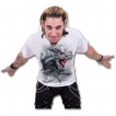 T-shirt homme blanc à dragon gris libéré de ces chaines