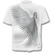 T-shirt homme blanc  femme ange tenant la cl du paradis