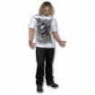 T-shirt homme blanc à tête de mort ailée