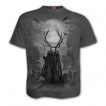 T-shirt homme à crane chamanique - gris
