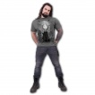 T-shirt homme à crane chamanique - gris