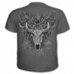 T-shirt homme à crane chamanique - gris