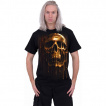 T-shirt homme  crane et croix d'or fondus