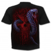 T-shirt homme cyber gothique à crane et serpents pythons