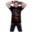 T-shirt homme cyber gothique  crane et serpents pythons