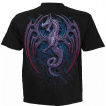 T-shirt homme  dragon violet et pourpre ail sur fond runique