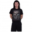 T-shirt homme goth-rock à tête de mort camouflées