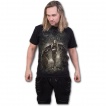 T-shirt homme gothique  ange noir, crane et rose dessche