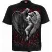 T-shirt homme gothique avec La Mort ailée enlaçant un ange