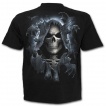 T-shirt homme gothique avec La mort entoure de ses fidles chauves-souris