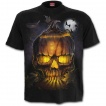 T-shirt homme gothique avec sorcière tenant un crane en citrouille
