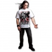 T-shirt homme gothique blanc avec corbeaux et arbres macabres