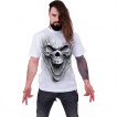 T-shirt homme gothique blanc à crane spectral 