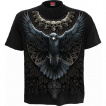 T-shirt homme gothique  corbeau ailes dployes et cranes