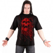 T-shirt homme gothique à crane de sang avec croix frontale