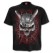 T-shirt homme gothique à crane rock et casque squelette