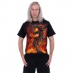 T-shirt homme gothique à Dragon débordant de lave