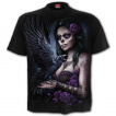 T-shirt homme gothique  femme calavera et corbeau