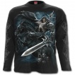 T-shirt homme gothique à manches longues avec cavalier de La Mort sur son cheval noir