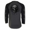 T-shirt homme gothique à manches longues avec la Mort à chaine de combat