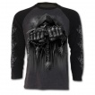 T-shirt homme gothique à manches longues avec la Mort à chaine de combat
