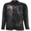 T-shirt homme gothique à manches longues avec Roi squelette et son armée