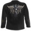 T-shirt homme gothique manches longues avec squelette assassin et sablier de la mort