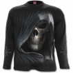 T-shirt homme gothique manches longues avec squelette assassin et sablier de la mort