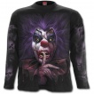 T-shirt homme gothique manches longues  visage de clown sanguinaire