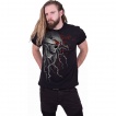 T-shirt homme gothique noir à crane avec bâillon ensanglanté
