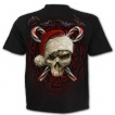 T-shirt homme gothique  Pre anti noel avec sa hache en sang