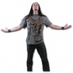 T-shirt homme gris avec dragon et symboles asiatiques