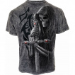 T-shirt homme gris délavé avec squelette chercheur d'âmes