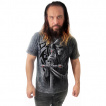 T-shirt homme gris délavé avec squelette chercheur d'âmes