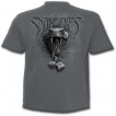 T-shirt homme gris à serpents, cranes et dés