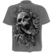 T-shirt homme gris à squelettes sortant des rochers