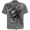 T-shirt homme gris  tte de mort aile