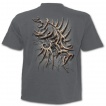 T-shirt homme imitation dchir sur cage thoracique gris