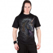 T-shirt homme  Licorne celtique noire et bouclier