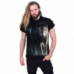 T-shirt homme  loup en fort et attrape rves amrindien