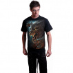 T-shirt homme à loup garou féroce hurlant à la lune
