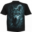 T-shirt homme à loups gardiens de la forêt et lune