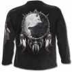 T-shirt homme  manches longues avec loups et attrape rve inspiration Yin et Yang
