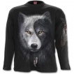 T-shirt homme  manches longues avec loups et attrape rve inspiration Yin et Yang