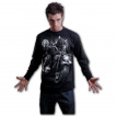 T-shirt homme manches longues  chat biker sur sa moto