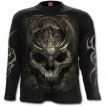 T-shirt homme manches longues à crane et dragon menaçant
