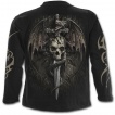 T-shirt homme manches longues à crane et dragon menaçant